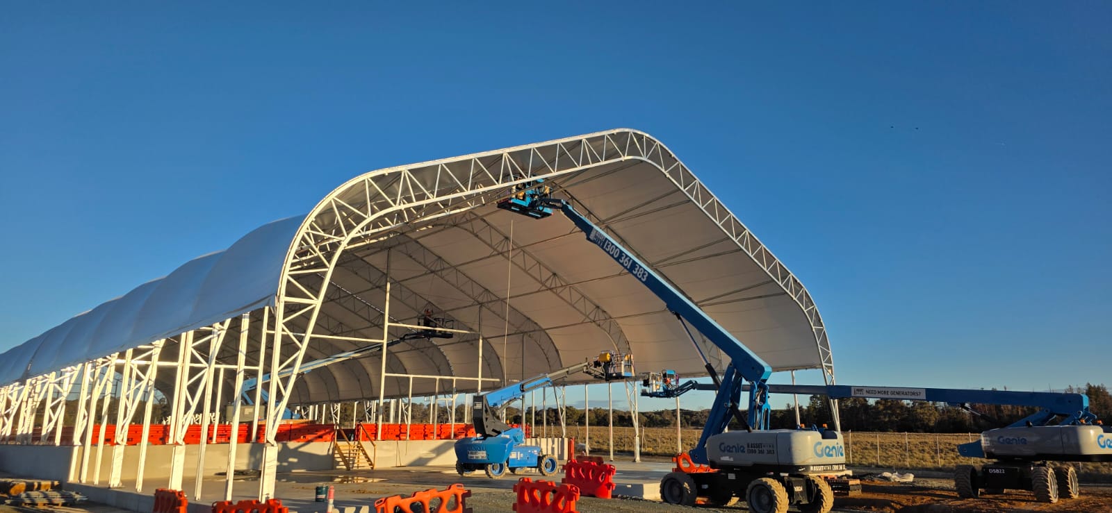 Architectural tensile fabric canopy